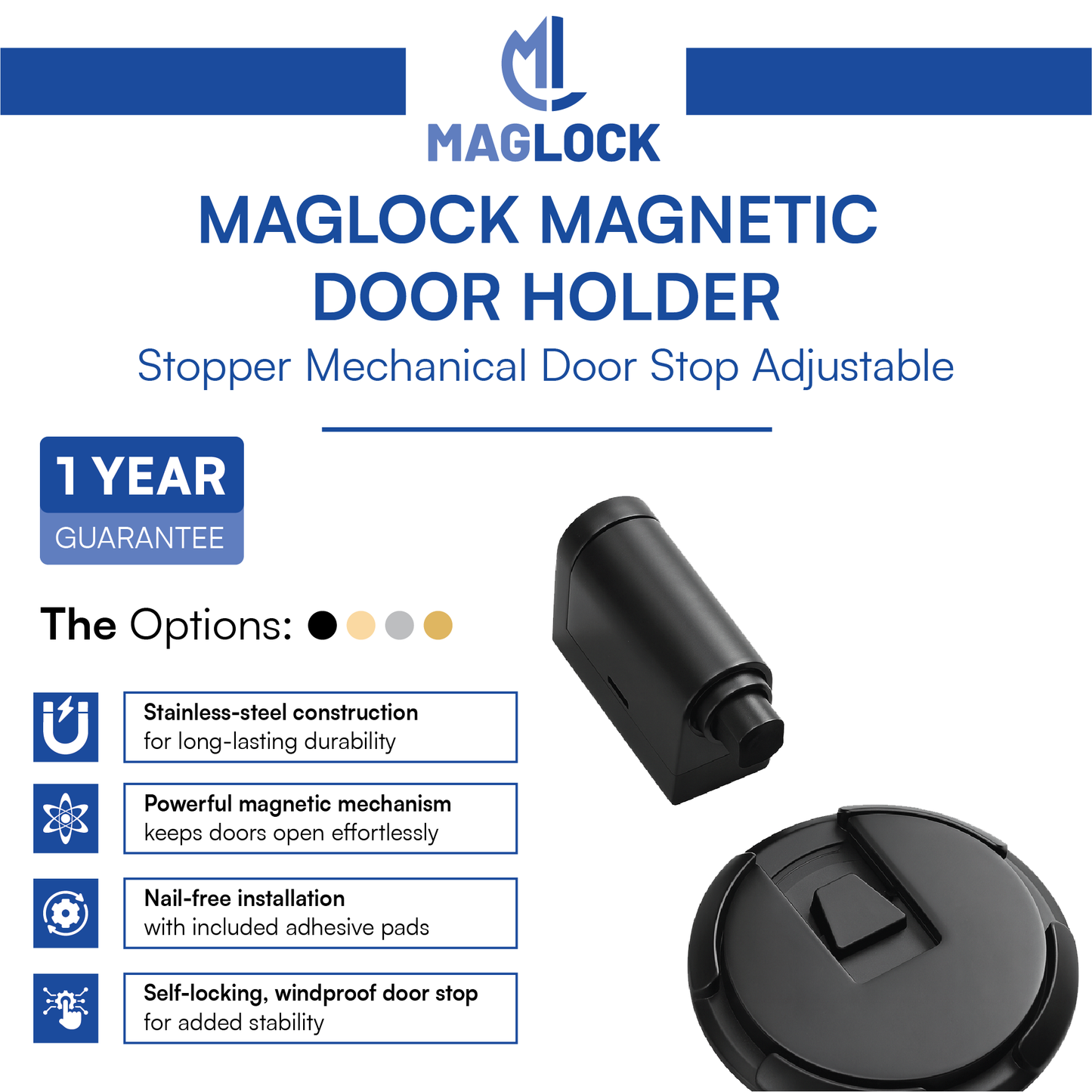 MAGLOCK™ TitanHold Pro - Heavy Duty Magnetic Door Stop
